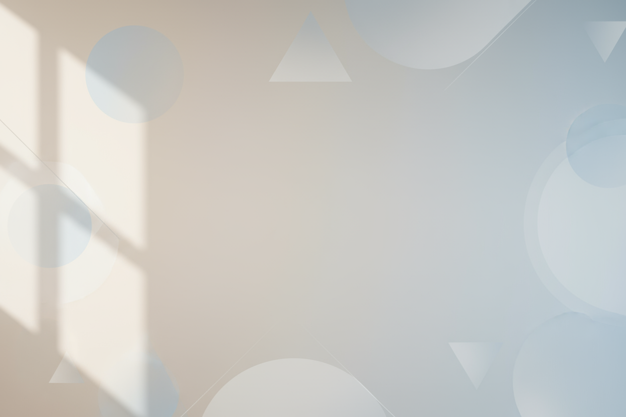 imagen tonos beige, azules, grises claros, que tenga luz y aluda a modernidad, minimalismo, diseño, estética, puedes poner objetos detras pero. que no sean muchos para no opacar las letras en frente