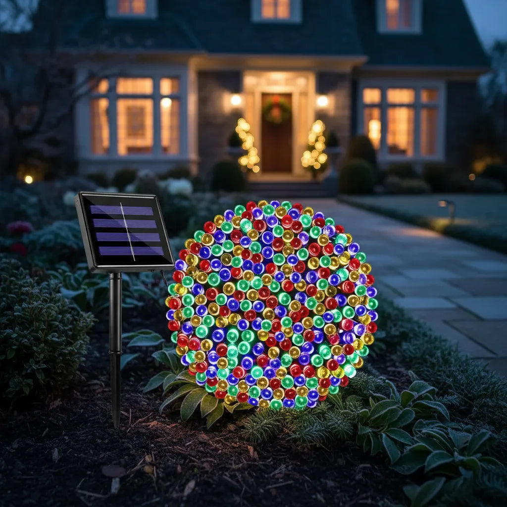EcoLuz Solar LED™, Luces de navidad con carga solar