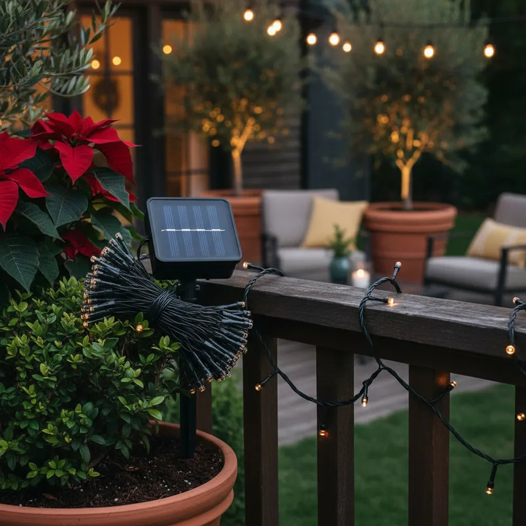 EcoLuz Solar LED™, Luces de navidad con carga solar