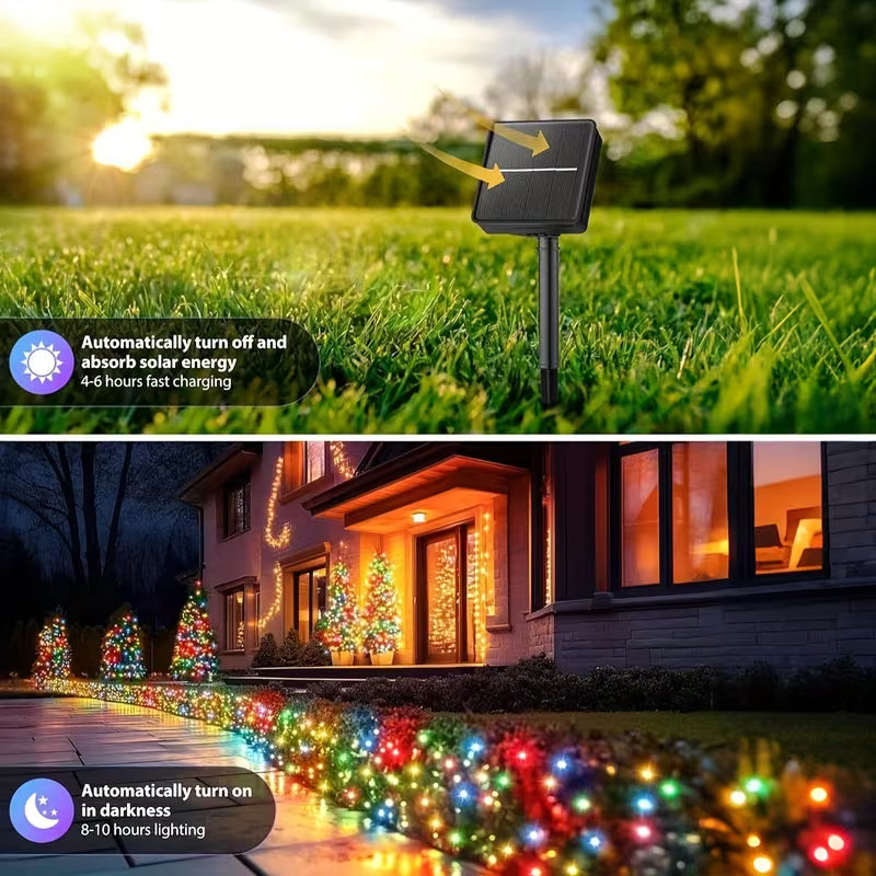 EcoLuz Solar LED™, Luces de navidad con carga solar