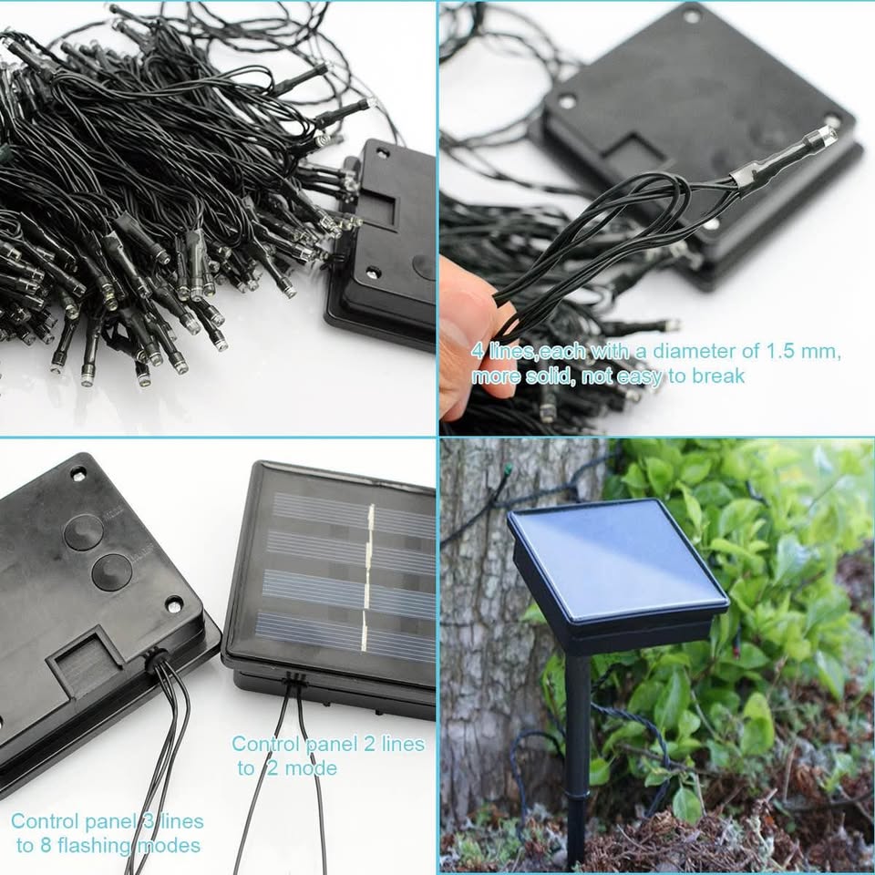 EcoLuz Solar LED™, Luces de navidad con carga solar